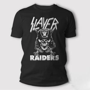 Slayer Oakland Raiders Skull T Shirt